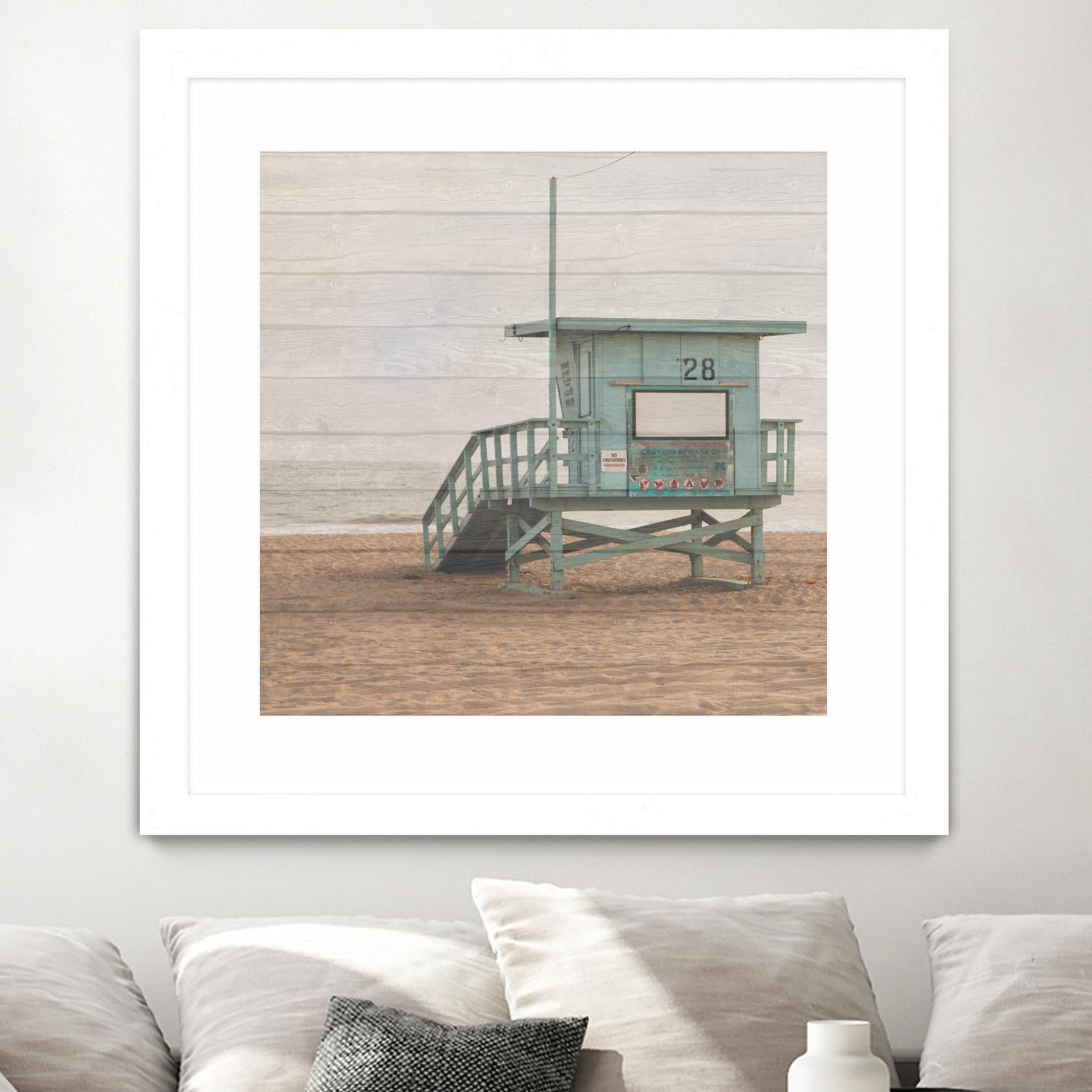Whitewashed Lifeguard Stand by Susan Bryant on GIANT ART - coastal photography