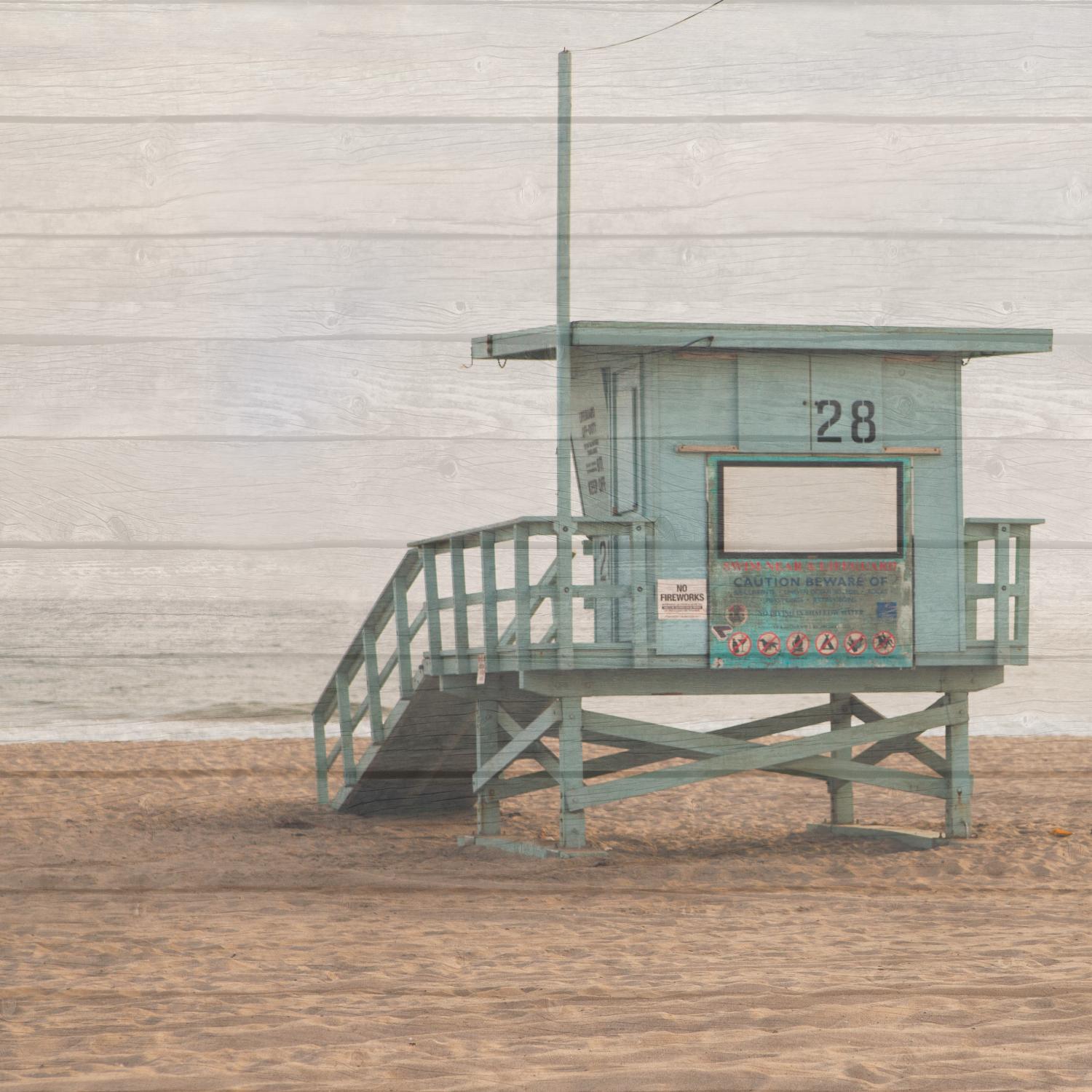 Whitewashed Lifeguard Stand by Susan Bryant on GIANT ART - coastal photography