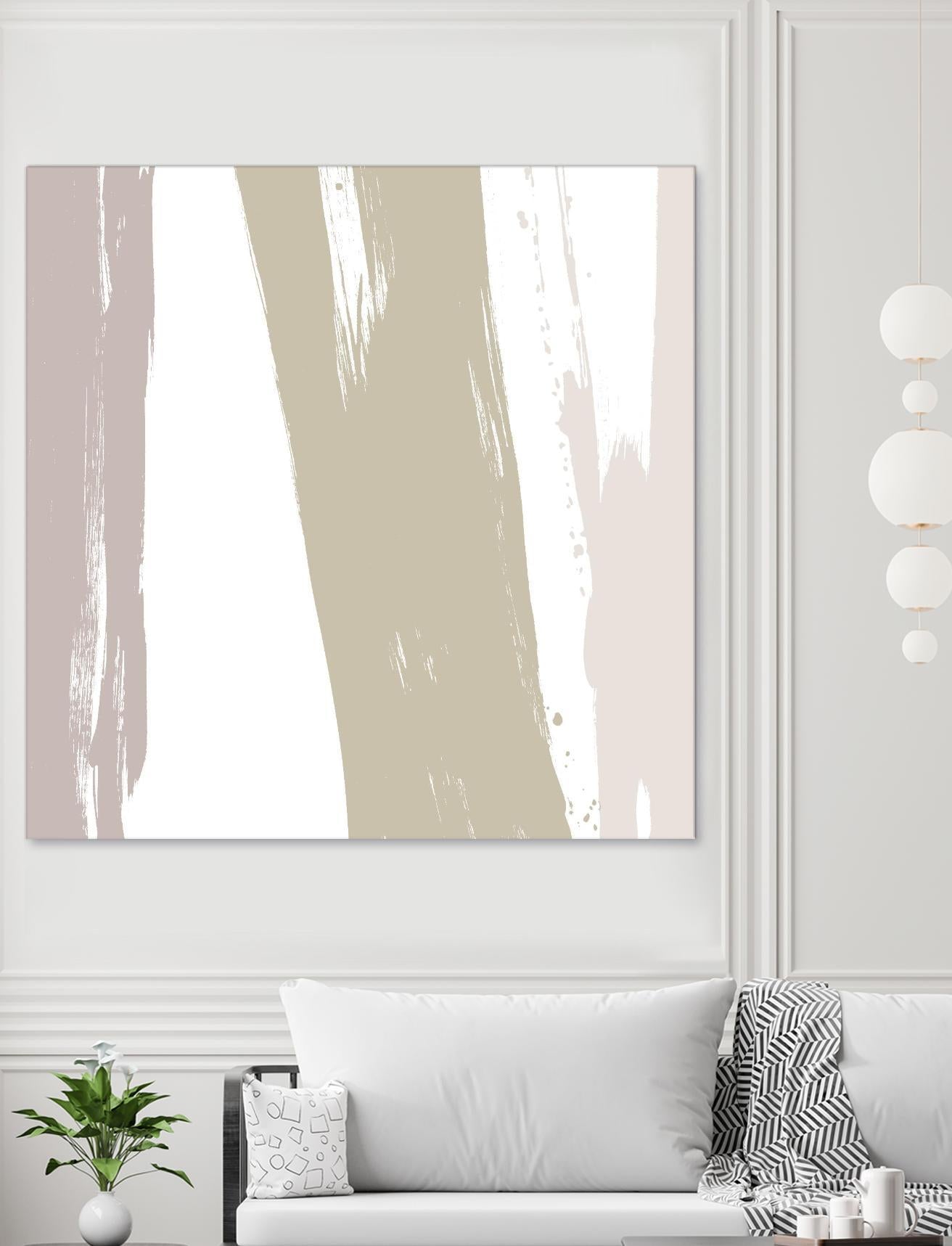 Gray Strokes I by Megan Morris on GIANT ART - abstract 