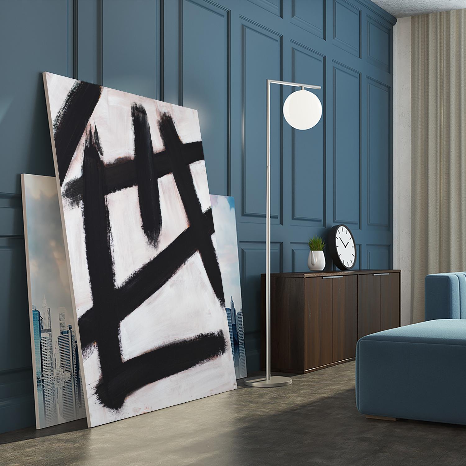 Ink Strokes by Walt Johnson on GIANT ART - black black & white 