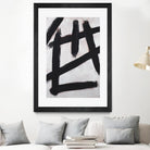 Ink Strokes by Walt Johnson on GIANT ART - black black & white 