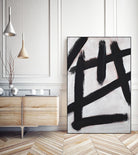 Ink Strokes by Walt Johnson on GIANT ART - black black & white 