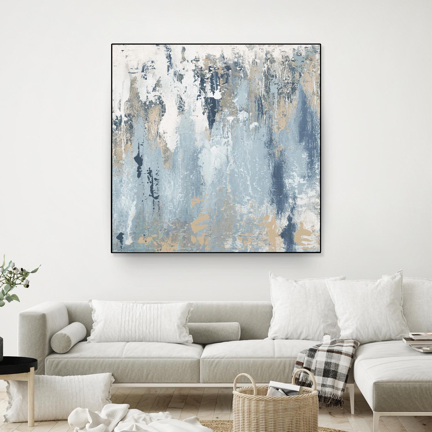 Blue Illusion Square III by Patricia Pinto on GIANT ART - abstract 