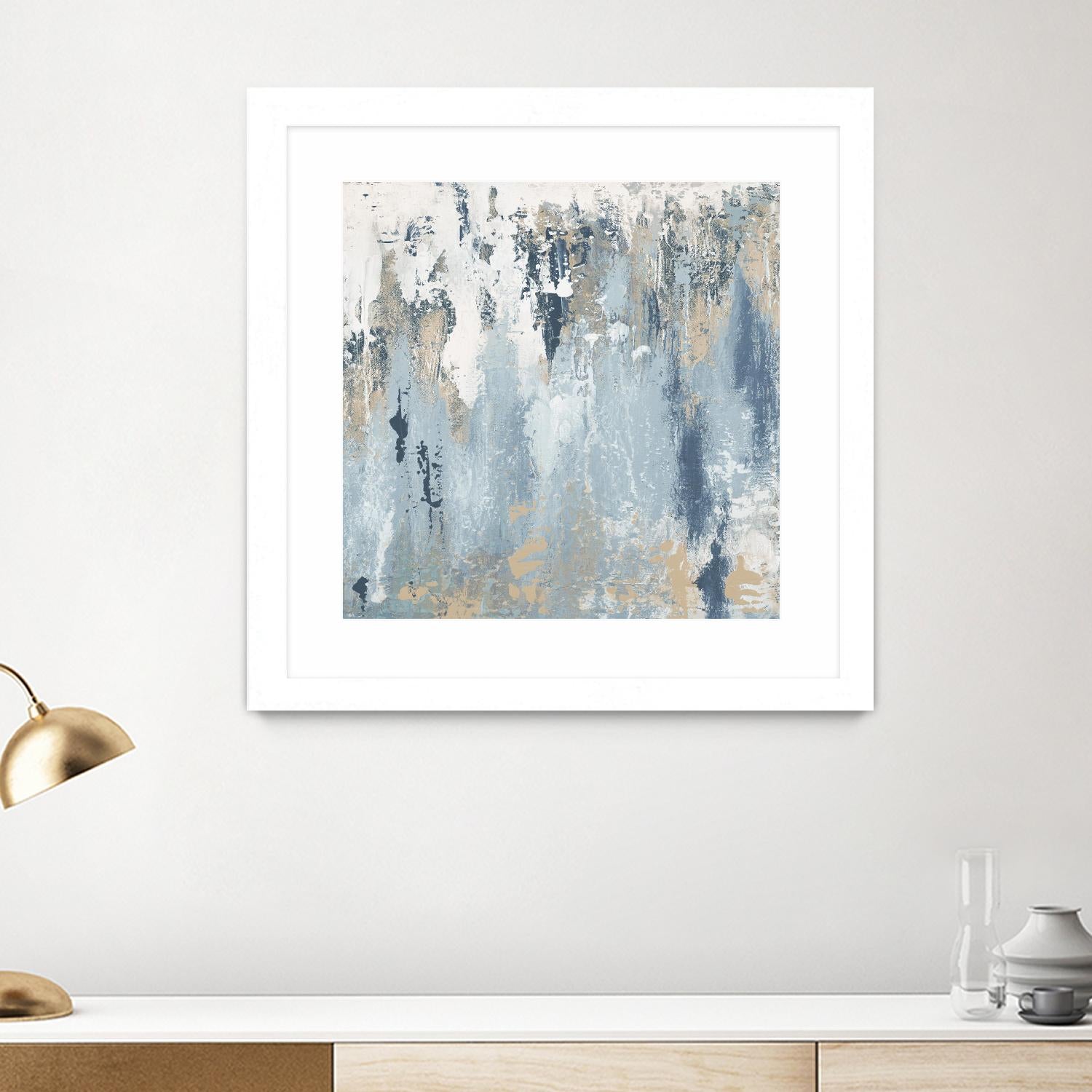 Blue Illusion Square III by Patricia Pinto on GIANT ART - abstract 