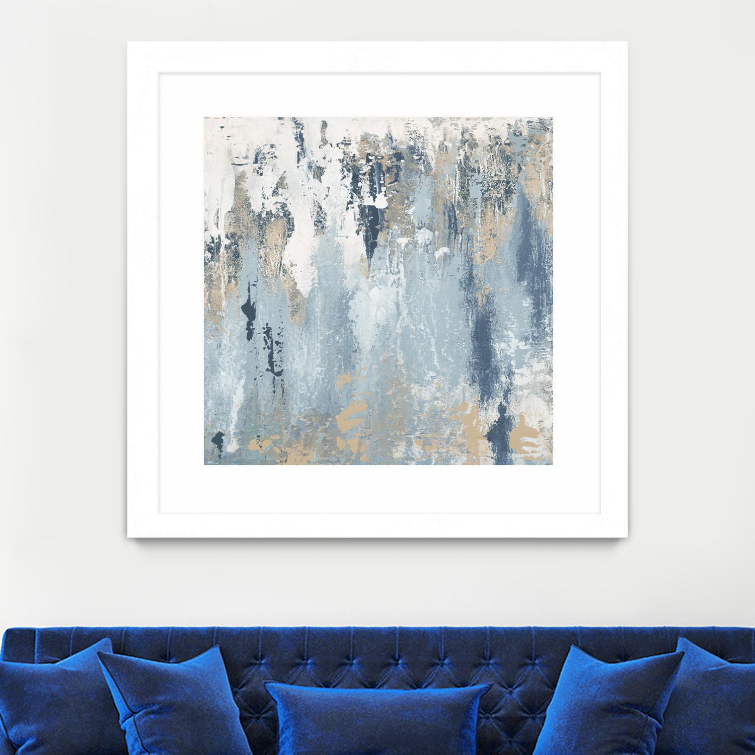 Blue Illusion Square III by Patricia Pinto on GIANT ART - abstract 