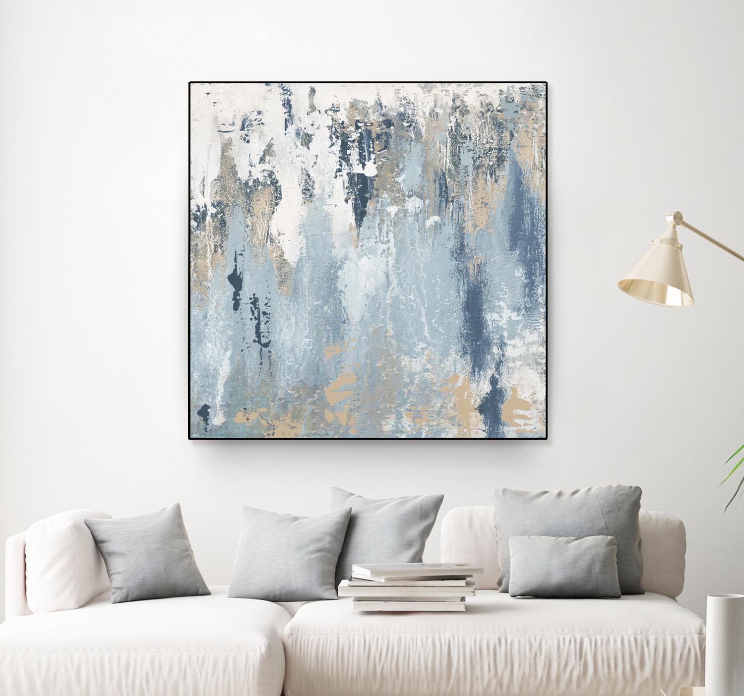 Blue Illusion Square III by Patricia Pinto on GIANT ART - abstract 