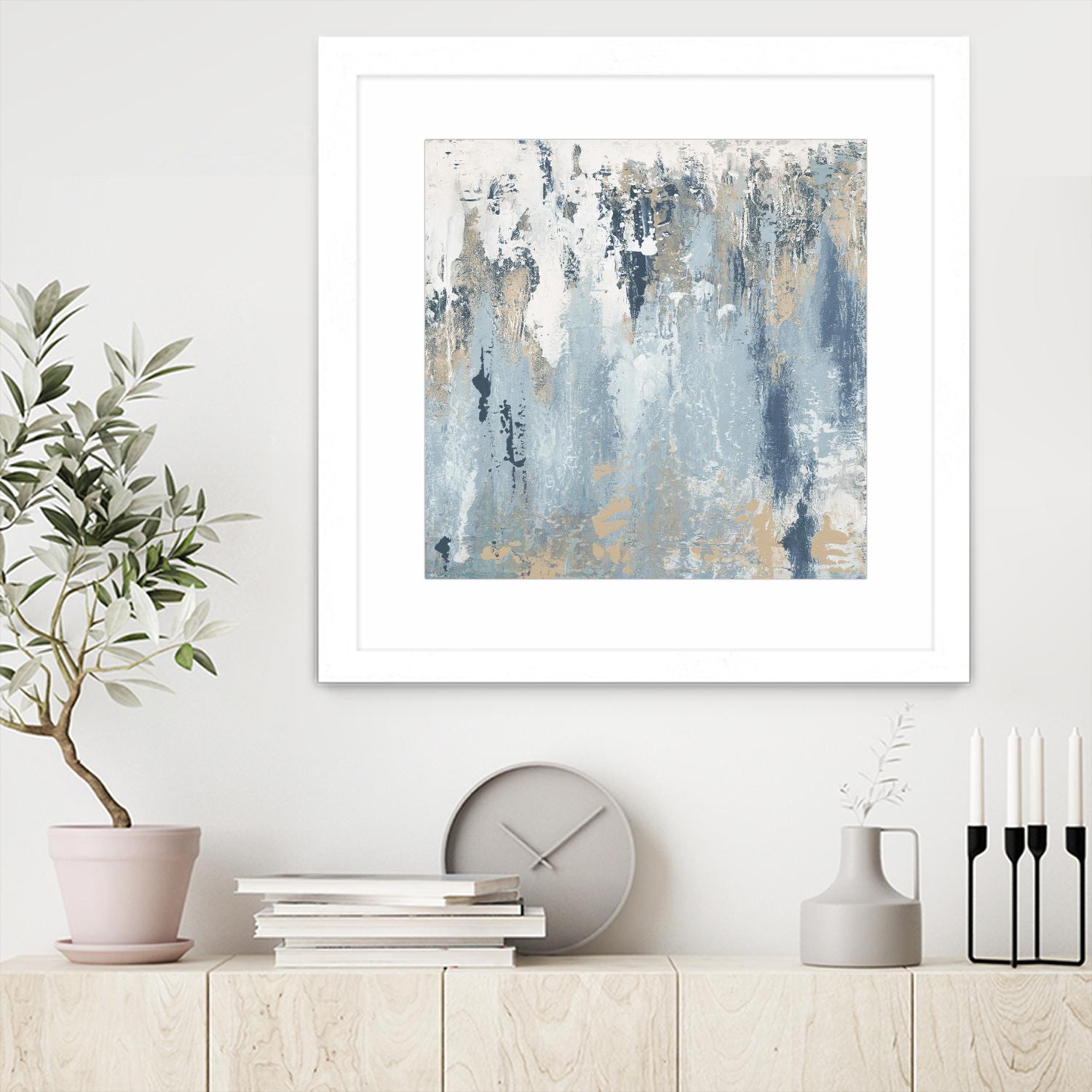 Blue Illusion Square III by Patricia Pinto on GIANT ART - abstract 