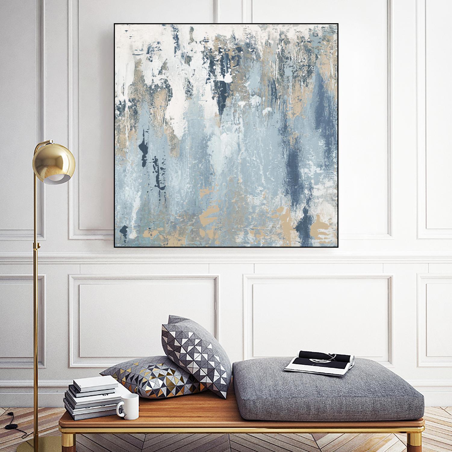 Blue Illusion Square III by Patricia Pinto on GIANT ART - abstract 