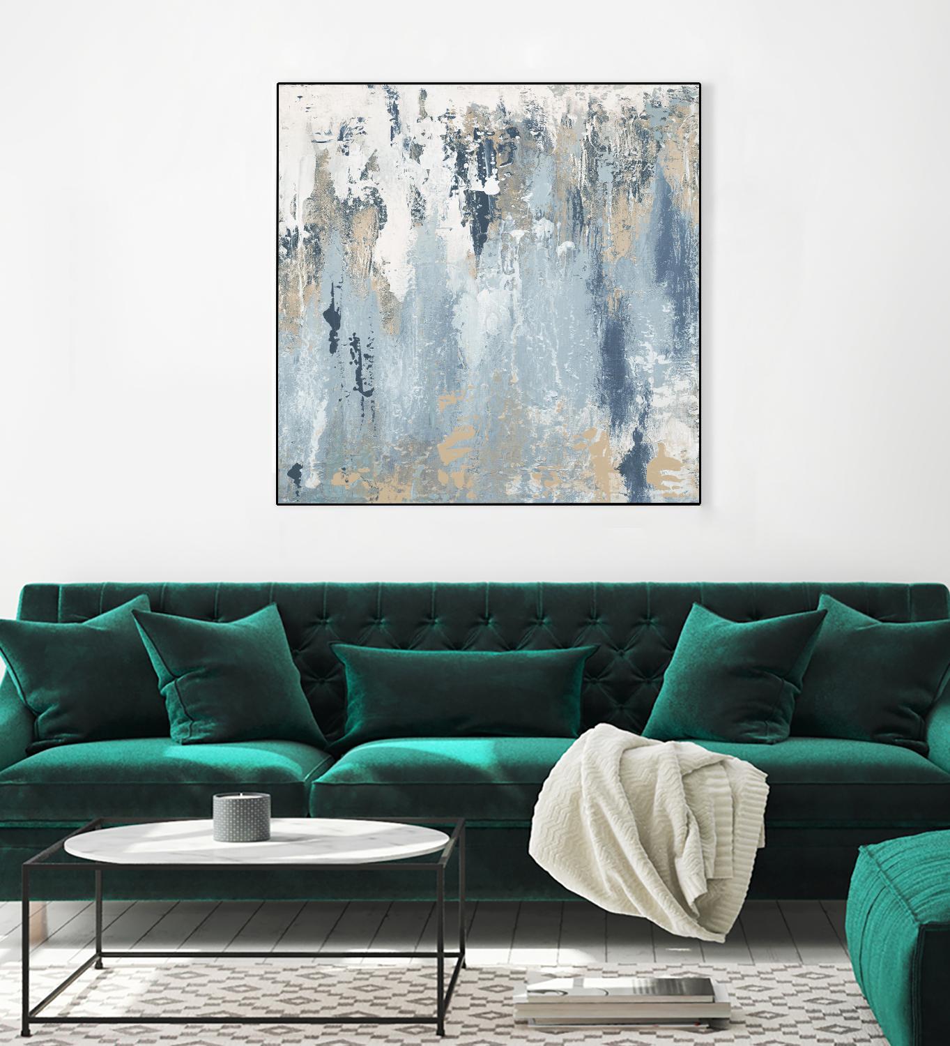 Blue Illusion Square III by Patricia Pinto on GIANT ART - abstract 