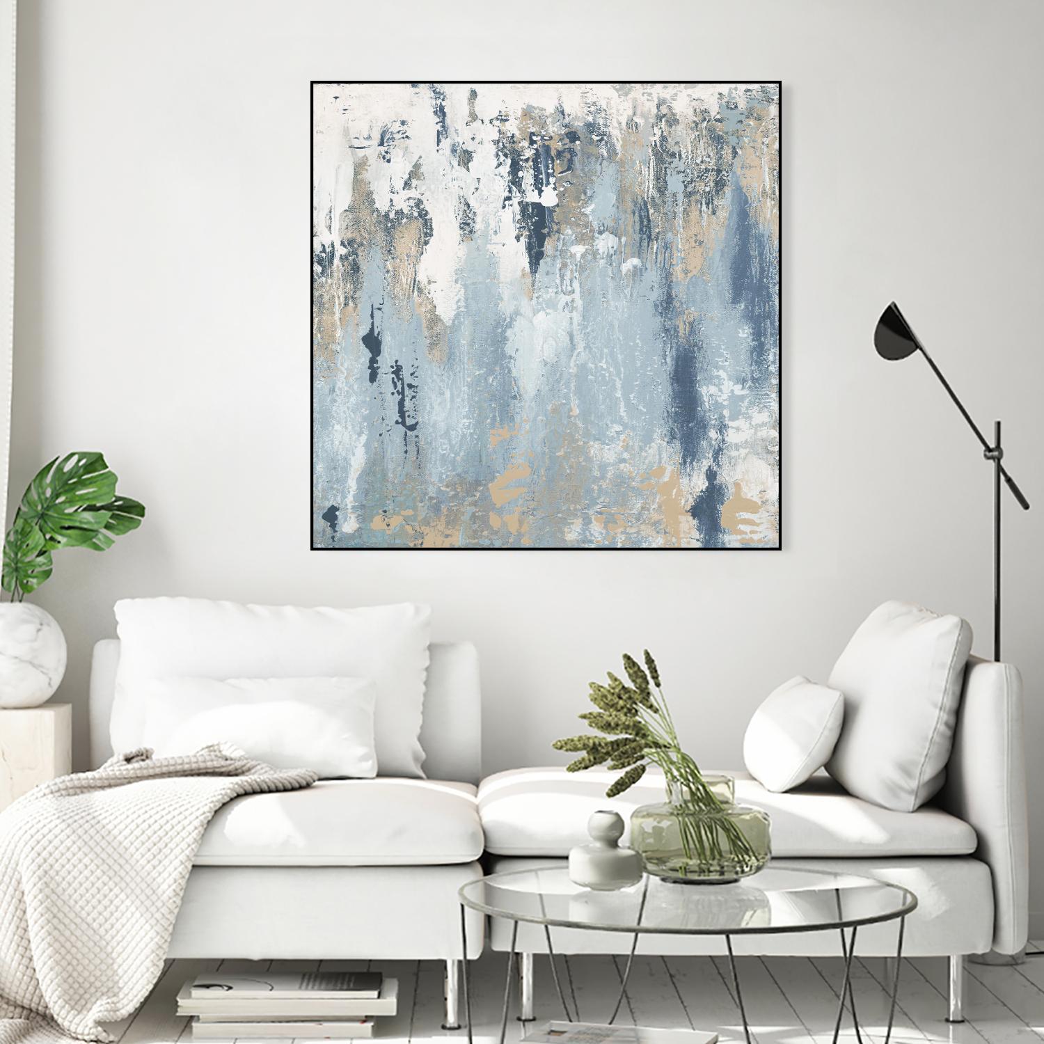Blue Illusion Square III by Patricia Pinto on GIANT ART - abstract 