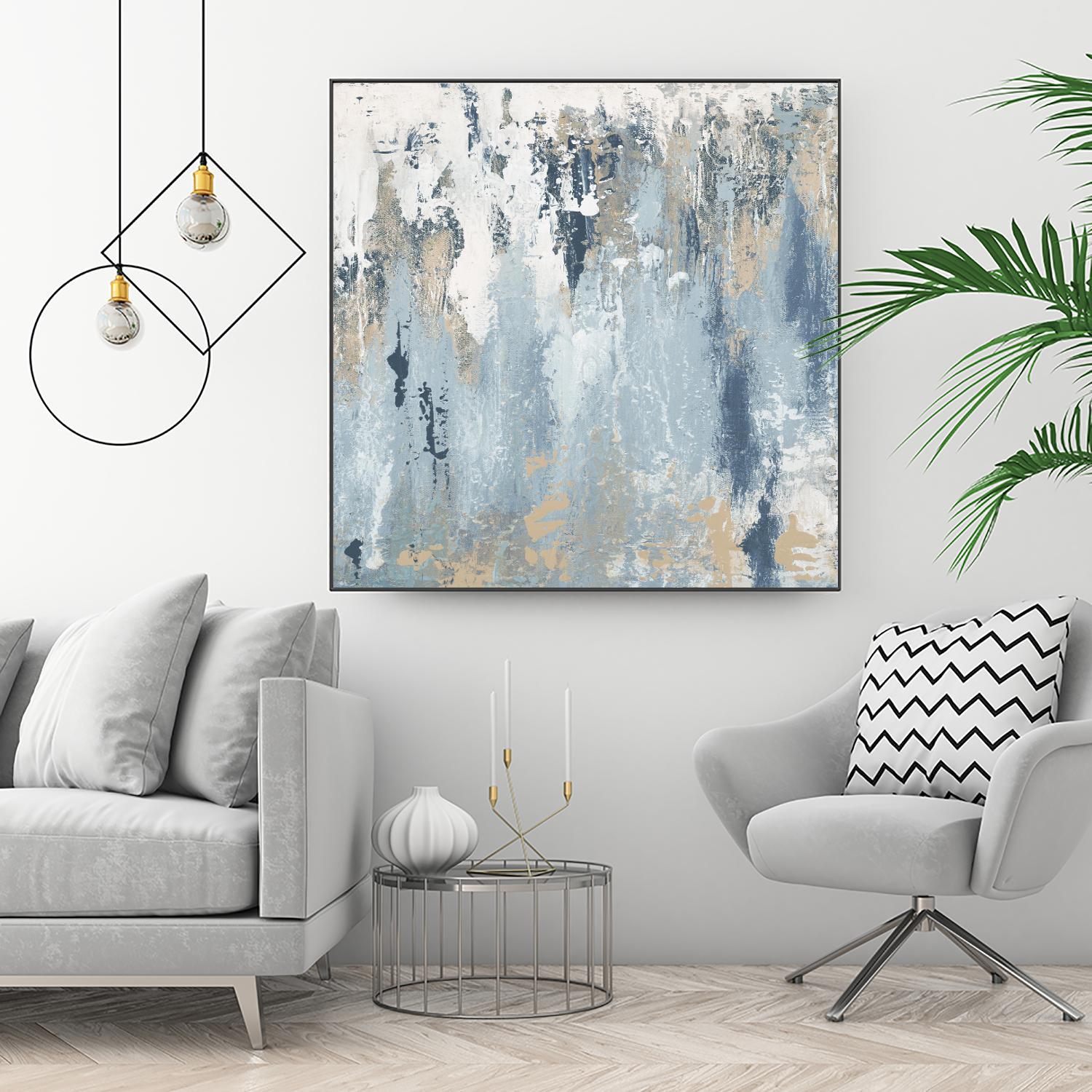 Blue Illusion Square III by Patricia Pinto on GIANT ART - abstract 