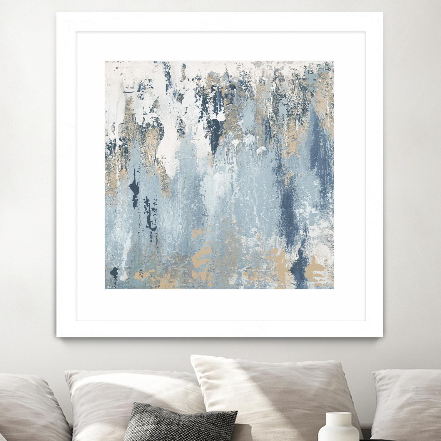 Blue Illusion Square III by Patricia Pinto on GIANT ART - abstract 