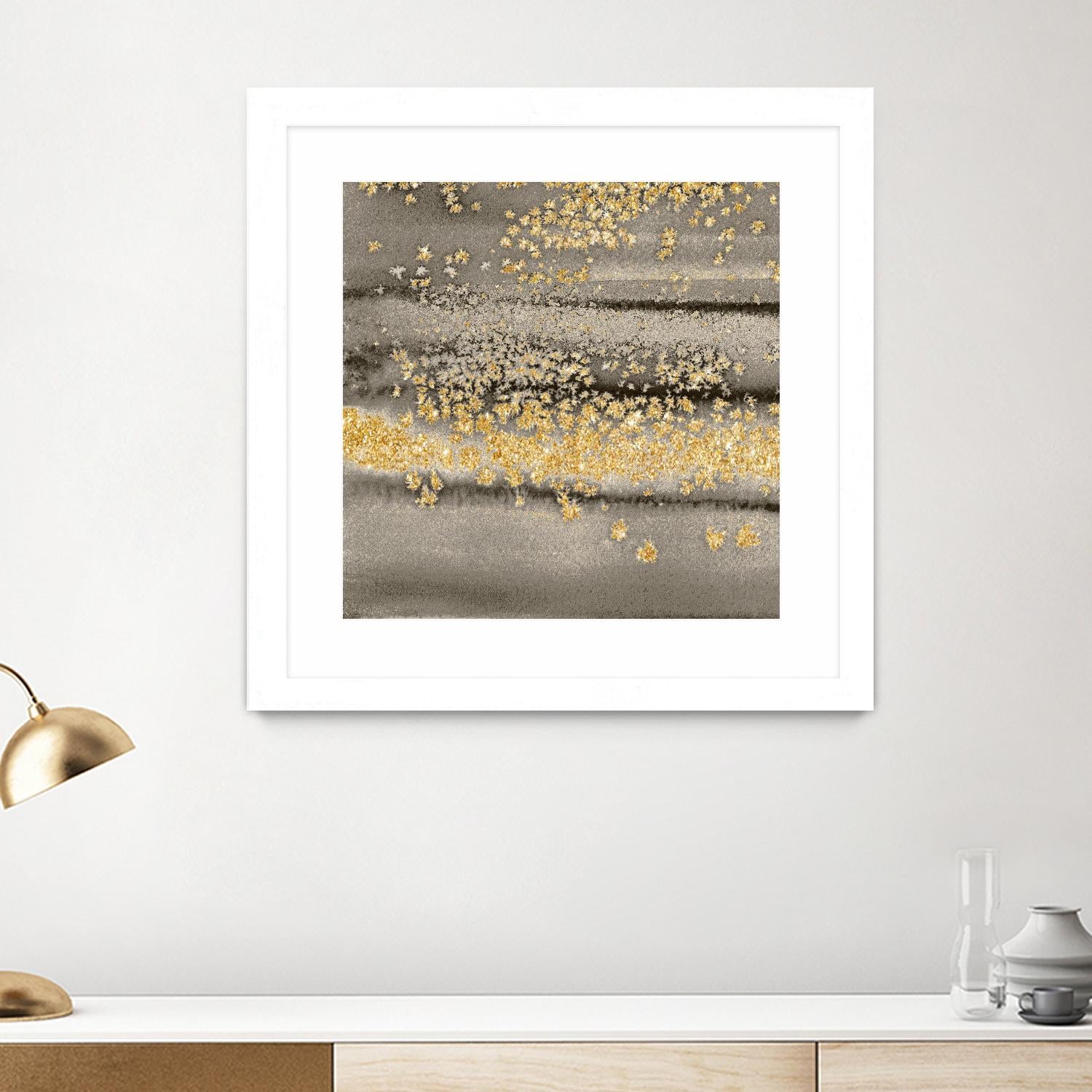 Gold Winds Square III by Lanie Loreth on GIANT ART - abstract 
