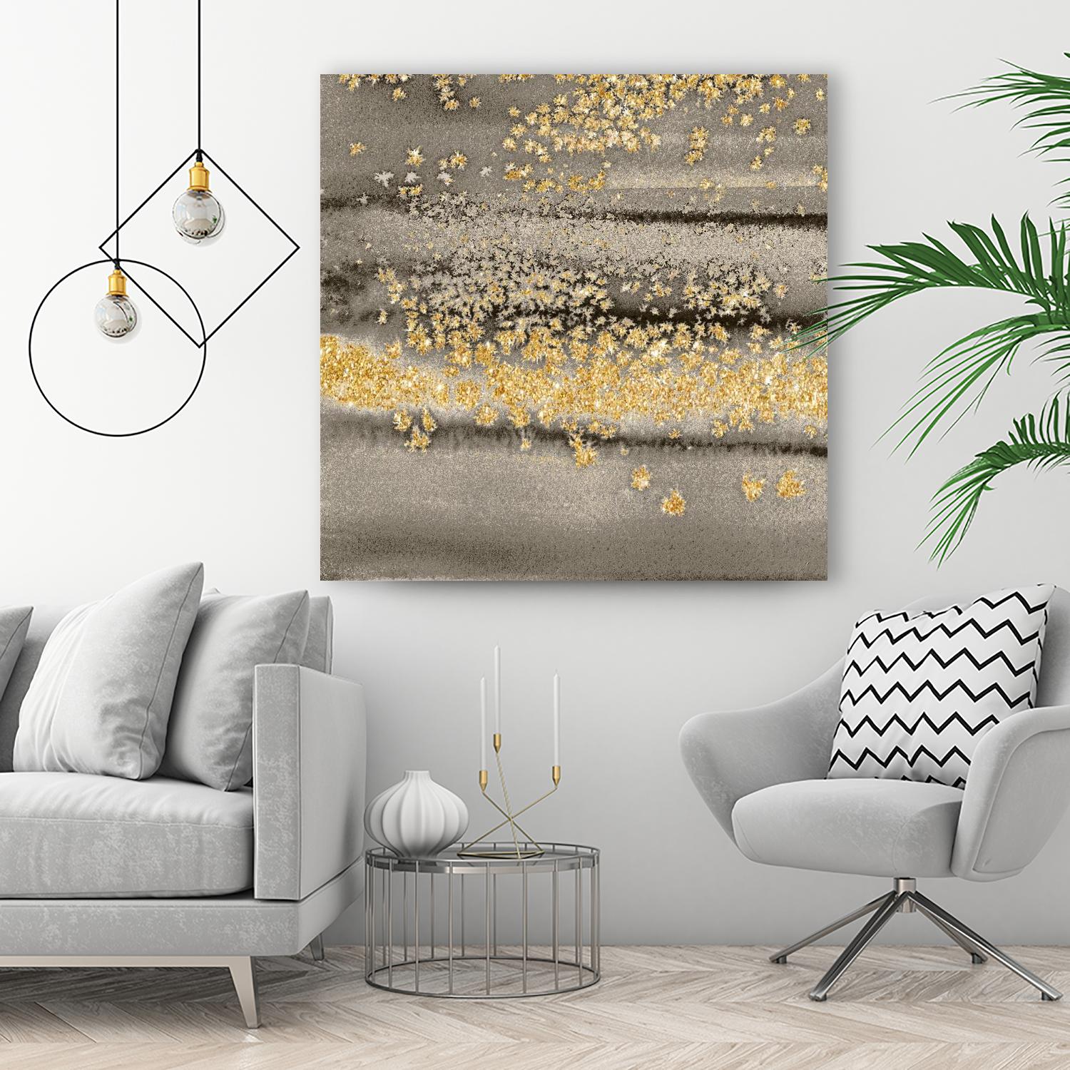 Gold Winds Square III by Lanie Loreth on GIANT ART - abstract 
