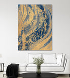 Blue And Gold Wave by Patricia Pinto on GIANT ART - abstract 