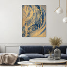 Blue And Gold Wave by Patricia Pinto on GIANT ART - abstract 
