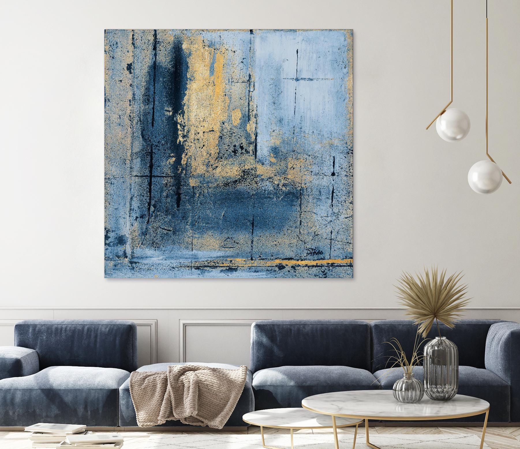 Golden Blues I by Patricia Pinto on GIANT ART - abstract 