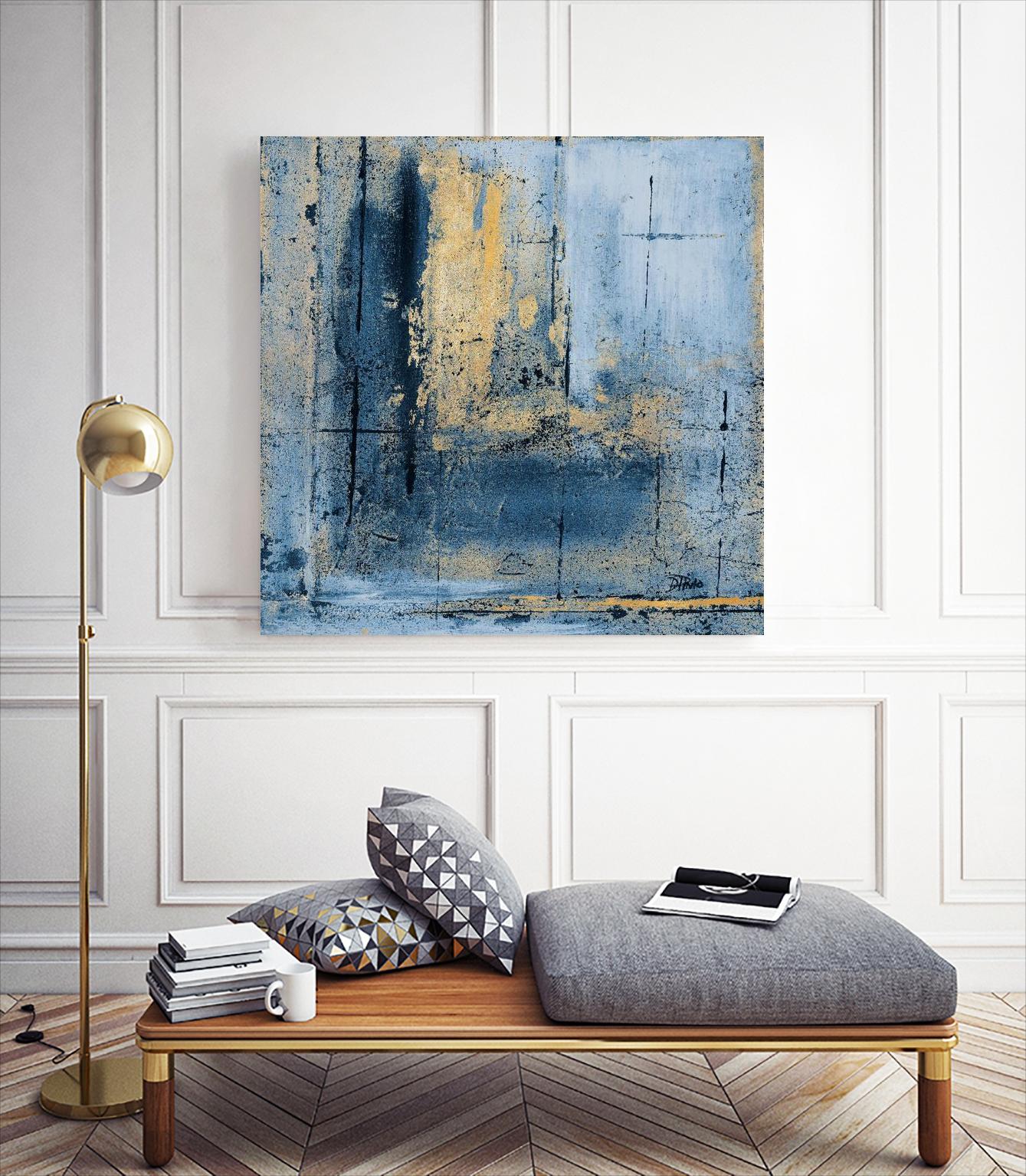 Golden Blues I by Patricia Pinto on GIANT ART - abstract 