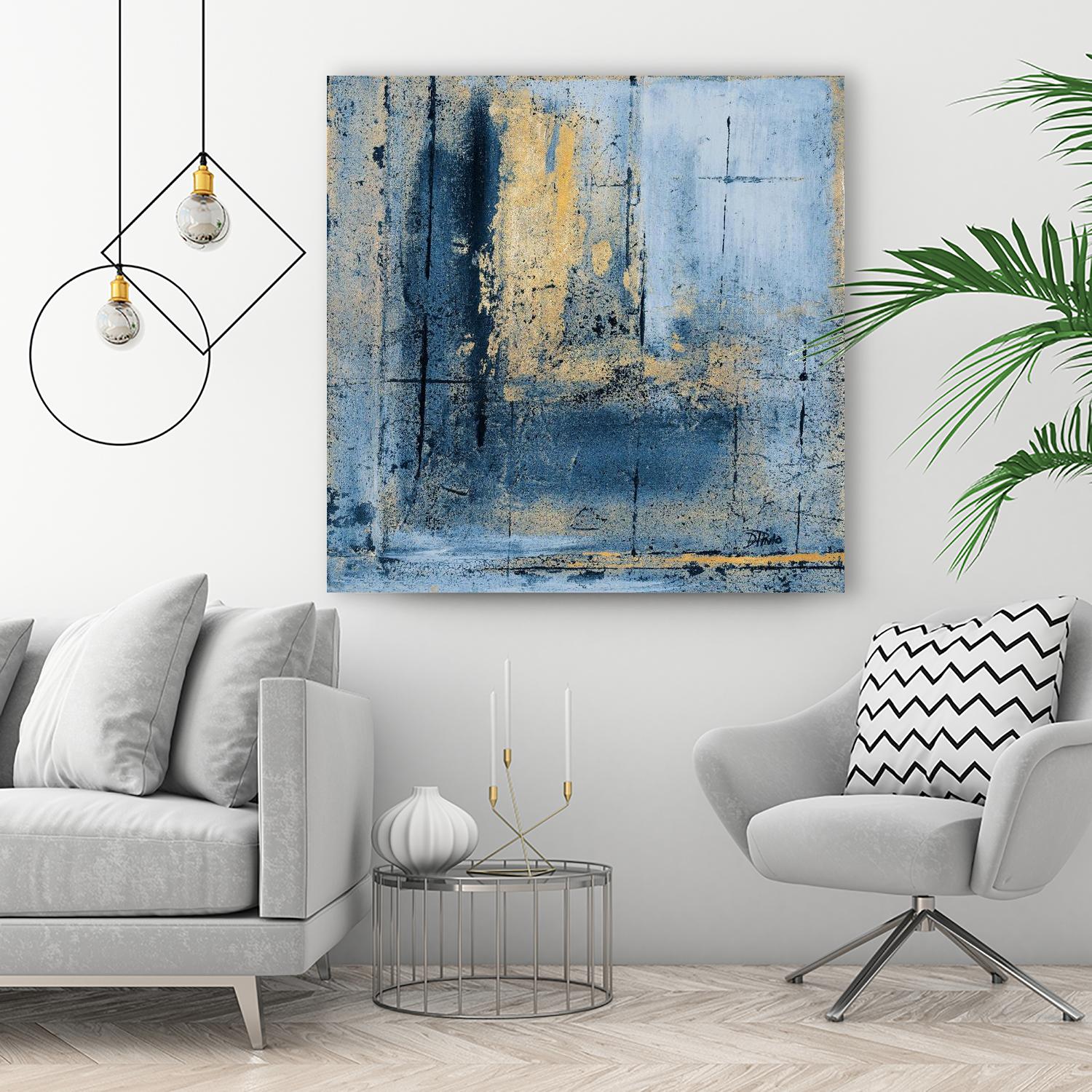 Golden Blues I by Patricia Pinto on GIANT ART - abstract 
