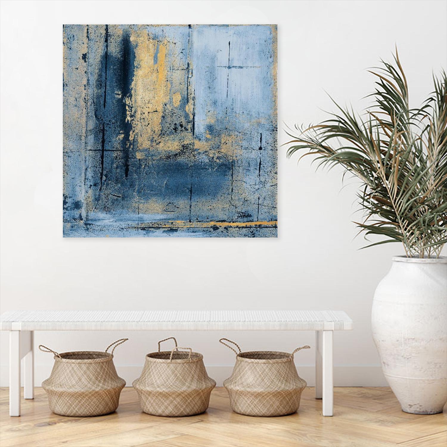 Golden Blues I by Patricia Pinto on GIANT ART - abstract 