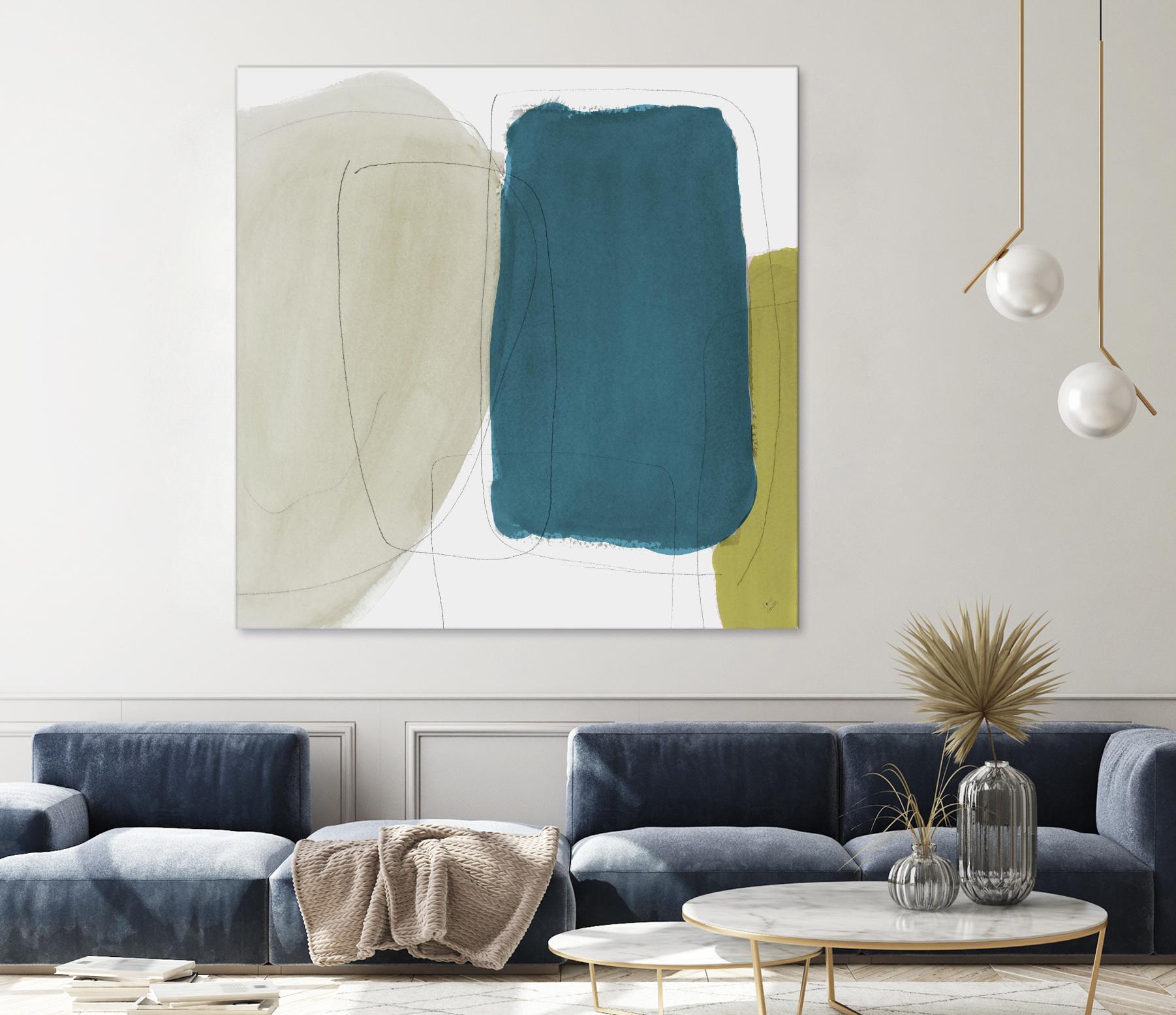 Beige And Navy Abstract by Lanie Loreth on GIANT ART - abstract 