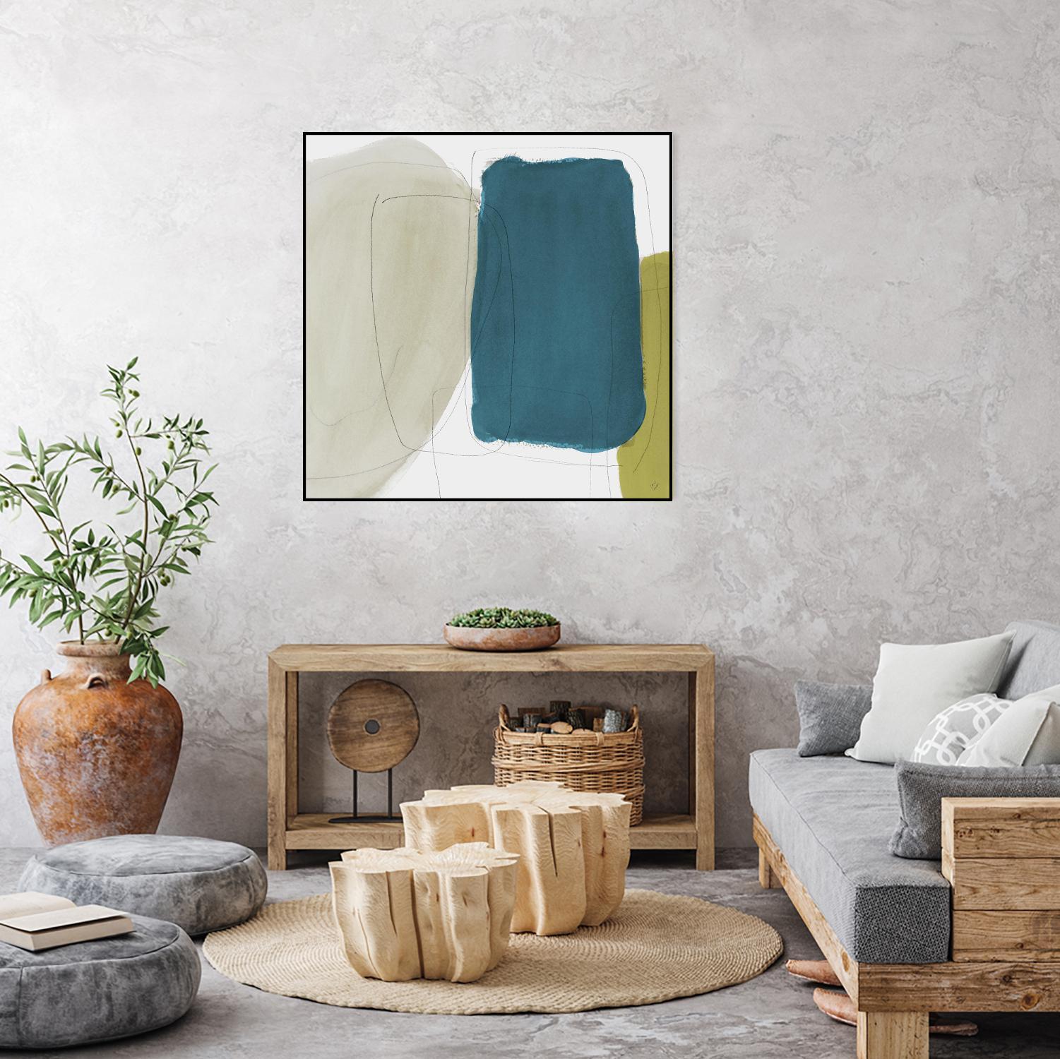 Beige And Navy Abstract by Lanie Loreth on GIANT ART - abstract 