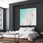 Spring Breeze Pink & Turquoise I by Patricia Pinto on GIANT ART - turquoise abstract