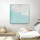 Spring Breeze Pink & Turquoise II by Patricia Pinto on GIANT ART - turquoise Abstract
