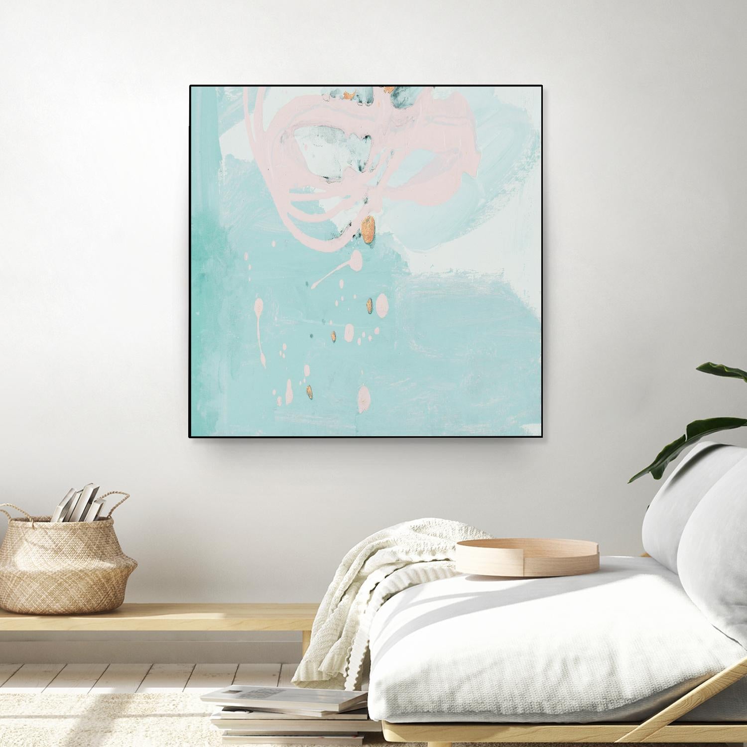 Spring Breeze Pink & Turquoise II by Patricia Pinto on GIANT ART - turquoise Abstract