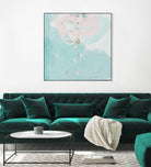Spring Breeze Pink & Turquoise II by Patricia Pinto on GIANT ART - turquoise Abstract