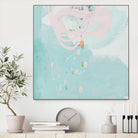 Spring Breeze Pink & Turquoise II by Patricia Pinto on GIANT ART - turquoise Abstract