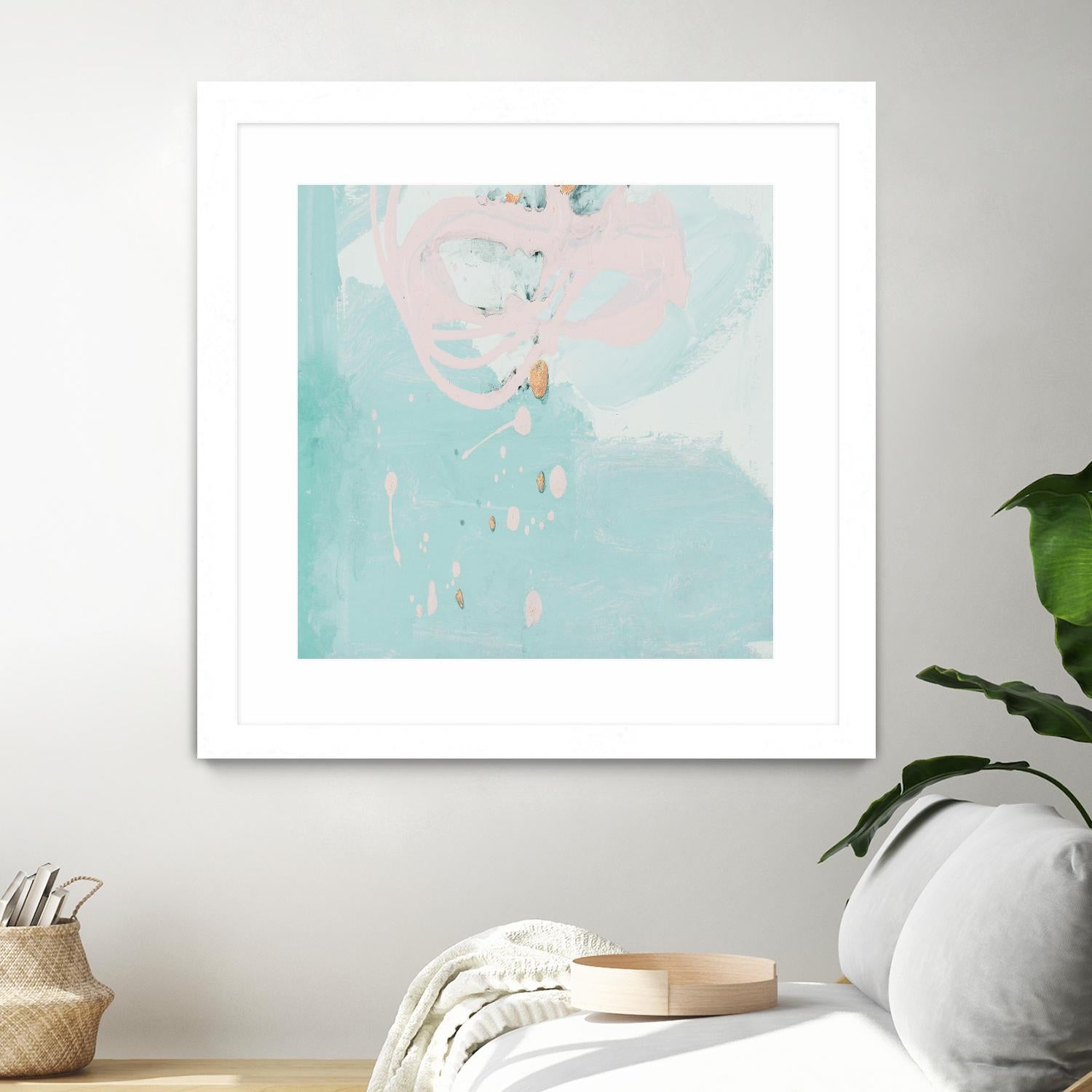 Spring Breeze Pink & Turquoise II by Patricia Pinto on GIANT ART - turquoise Abstract