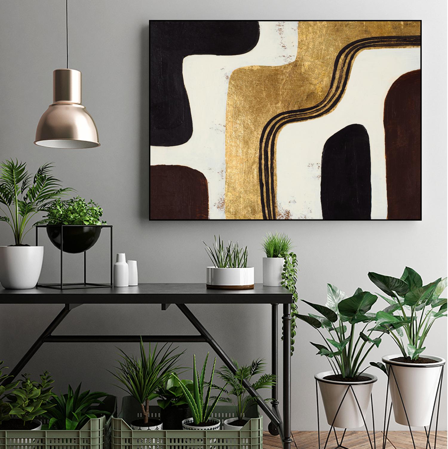 Retro Africa by Patricia Pinto on GIANT ART - gold Abstract