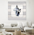 Muted Blue Sea Conch On Wood by Lanie Loreth on GIANT ART - coastal 
