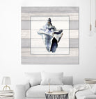 Muted Blue Sea Conch On Wood by Lanie Loreth on GIANT ART - coastal 