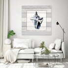 Muted Blue Sea Conch On Wood by Lanie Loreth on GIANT ART - coastal 