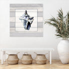 Muted Blue Sea Conch On Wood by Lanie Loreth on GIANT ART - coastal 