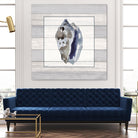 Muted Blue Conch on Wood by Lanie Loreth on GIANT ART - coastal 