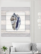 Muted Blue Conch on Wood by Lanie Loreth on GIANT ART - coastal 