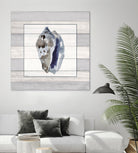 Muted Blue Conch on Wood by Lanie Loreth on GIANT ART - coastal 