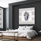 Muted Blue Conch on Wood by Lanie Loreth on GIANT ART - coastal 