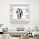 Muted Blue Conch on Wood by Lanie Loreth on GIANT ART - coastal 