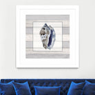Muted Blue Conch on Wood by Lanie Loreth on GIANT ART - coastal 