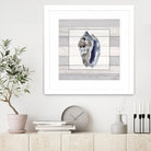Muted Blue Conch on Wood by Lanie Loreth on GIANT ART - coastal 