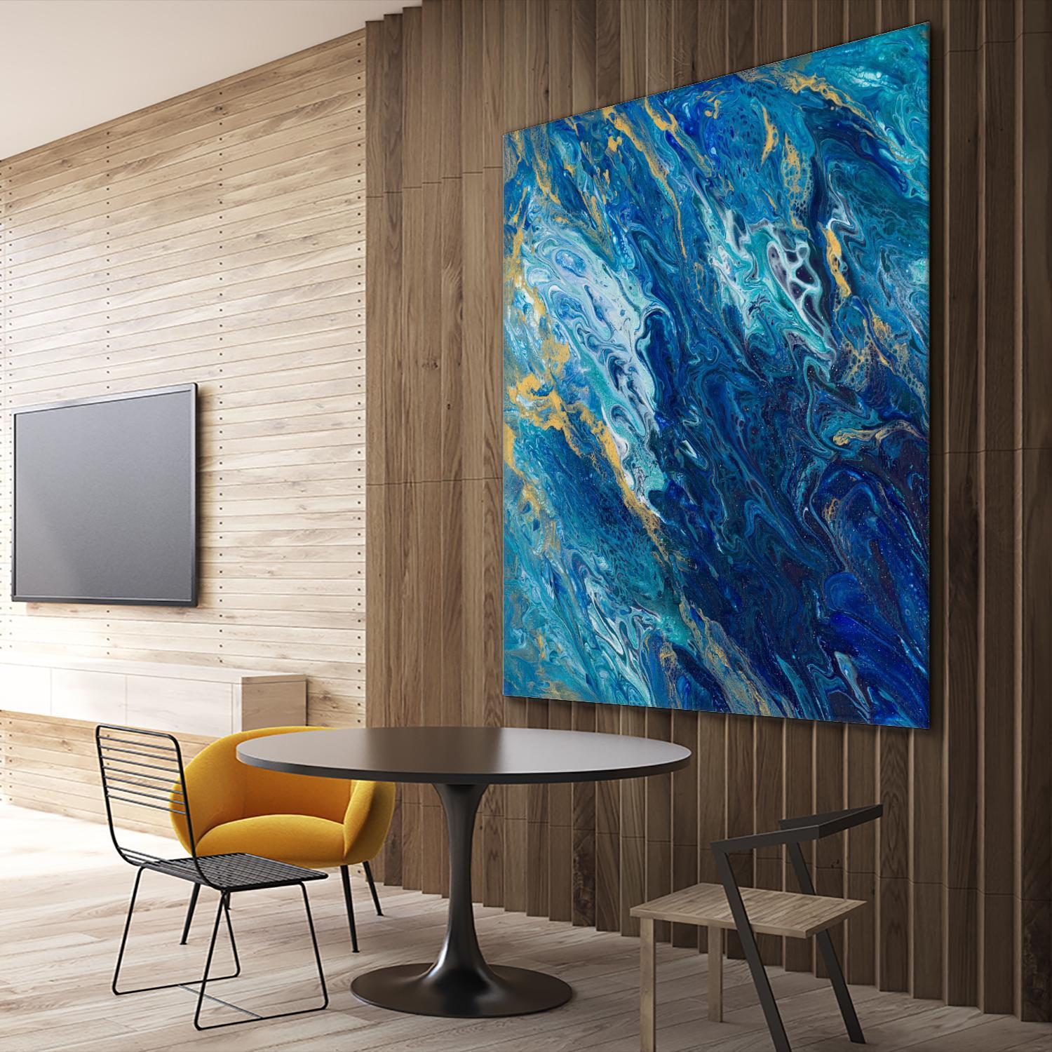 Blue Marble by Tiffany Hakimipour on GIANT ART - abstract 