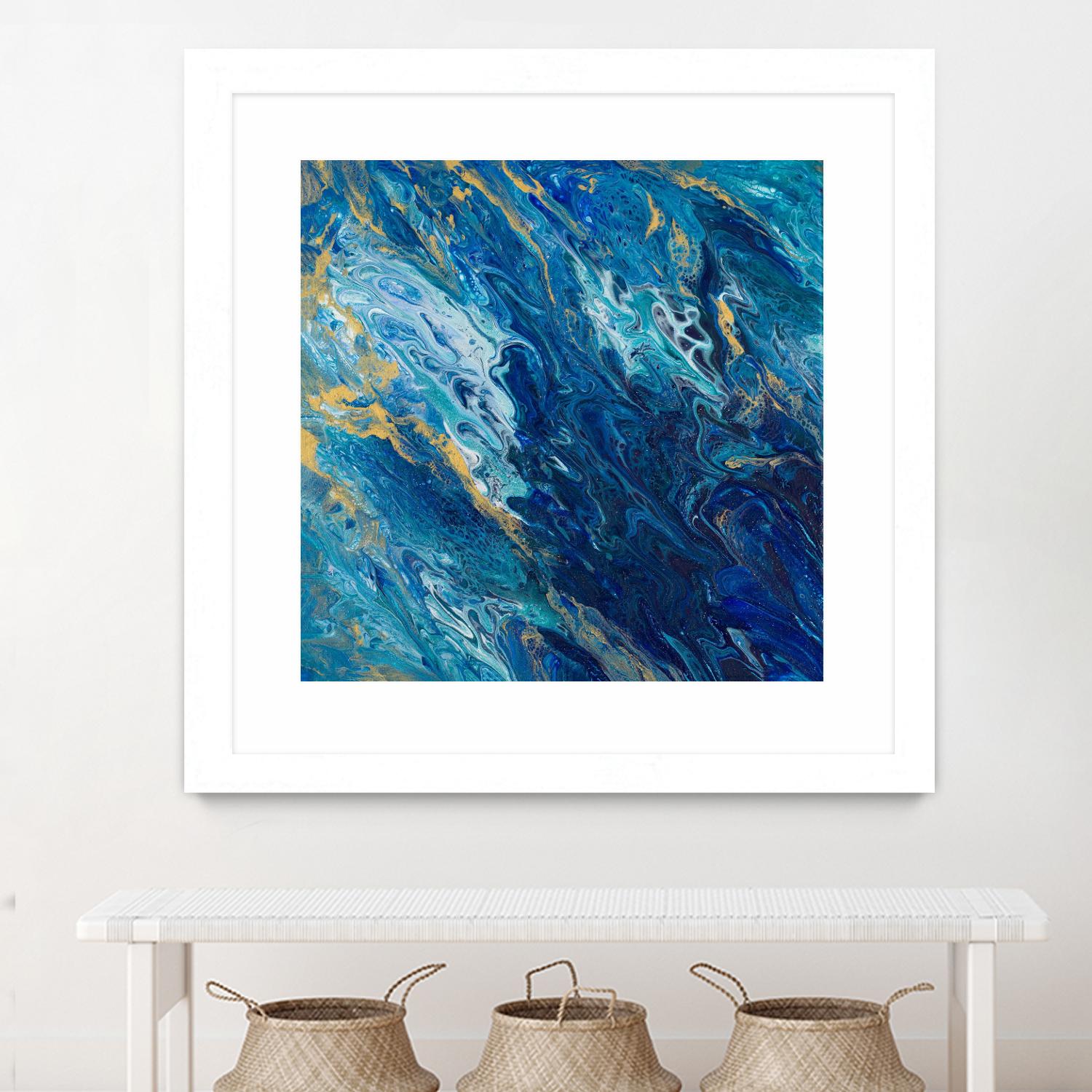 Blue Marble by Tiffany Hakimipour on GIANT ART - abstract 