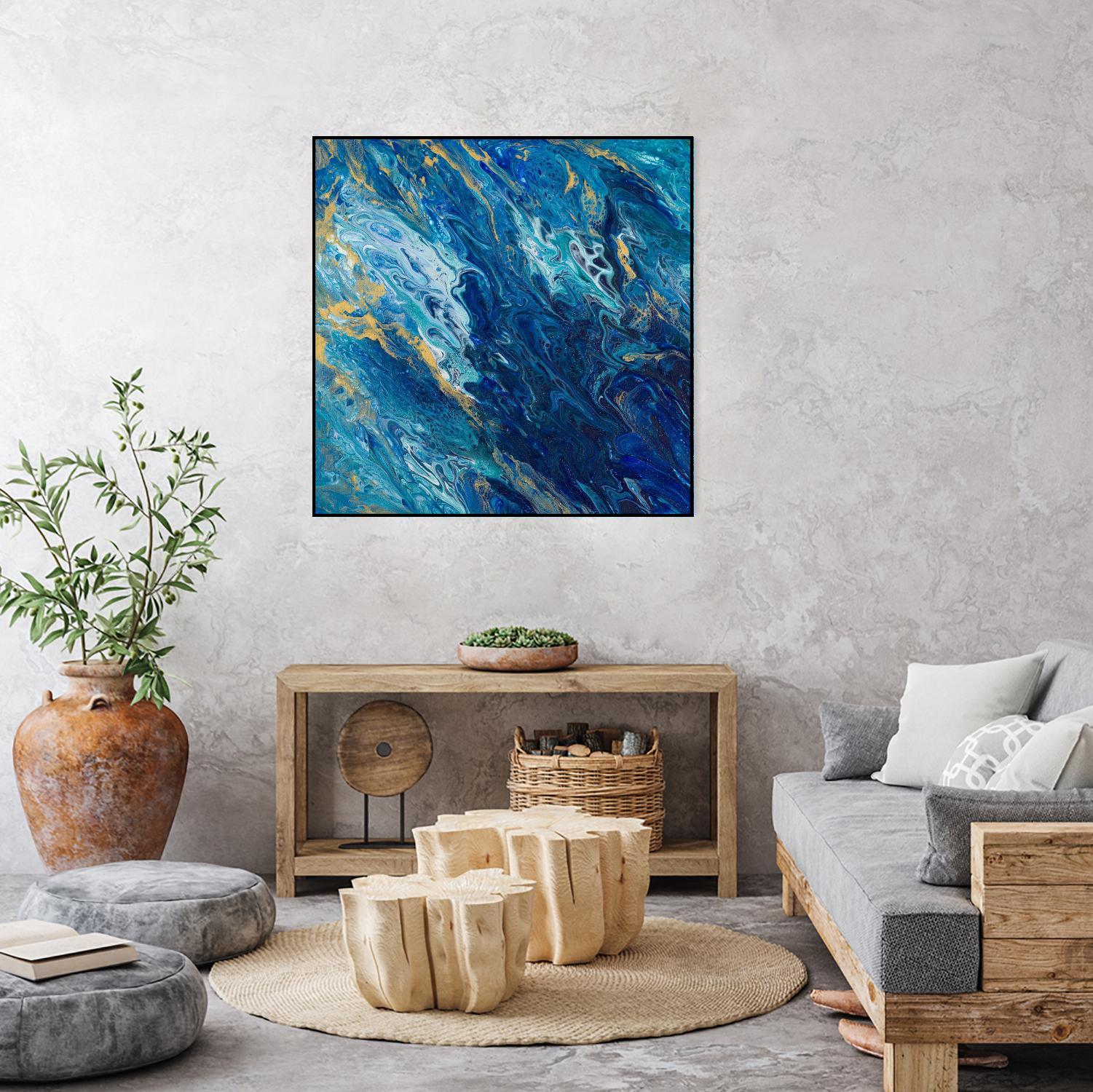 Blue Marble by Tiffany Hakimipour on GIANT ART - abstract 