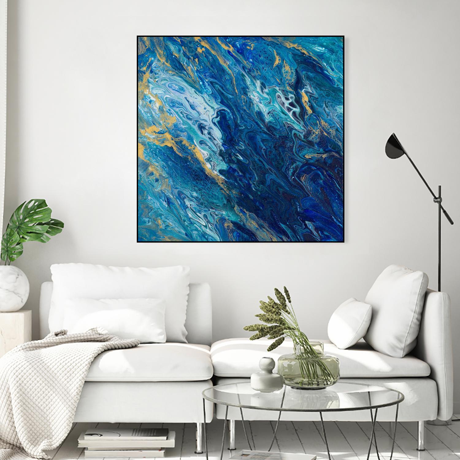 Blue Marble by Tiffany Hakimipour on GIANT ART - abstract 