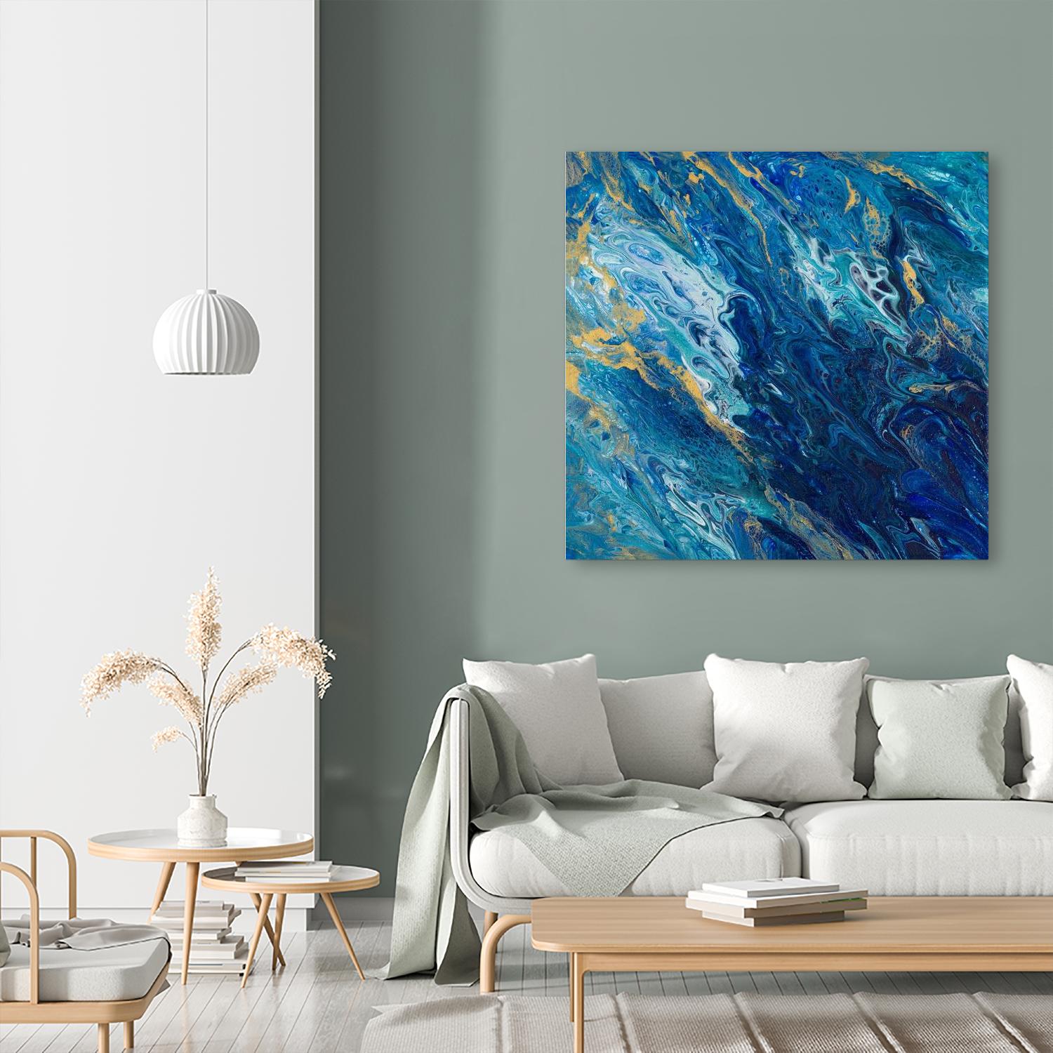 Blue Marble by Tiffany Hakimipour on GIANT ART - abstract 