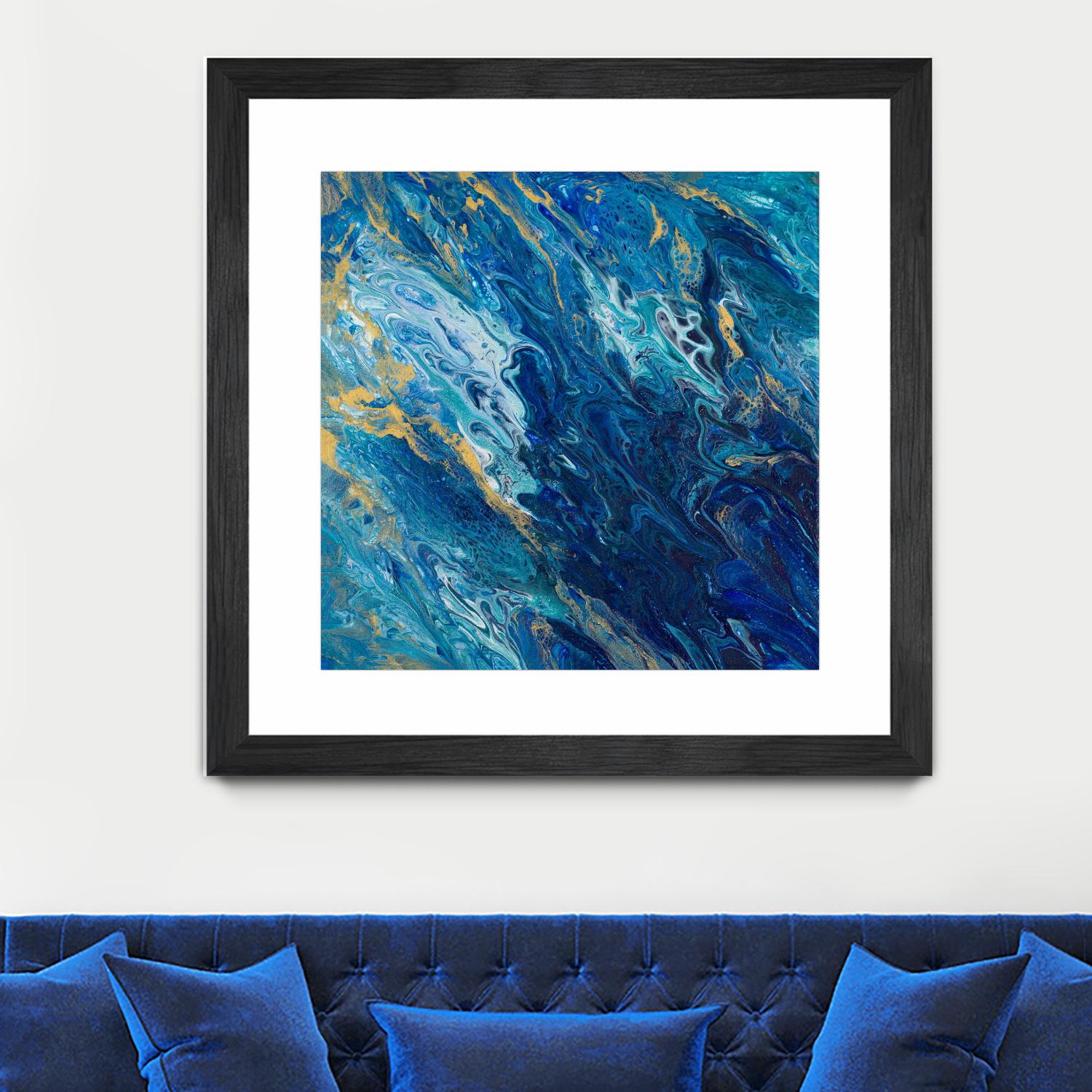 Blue Marble by Tiffany Hakimipour on GIANT ART - abstract 